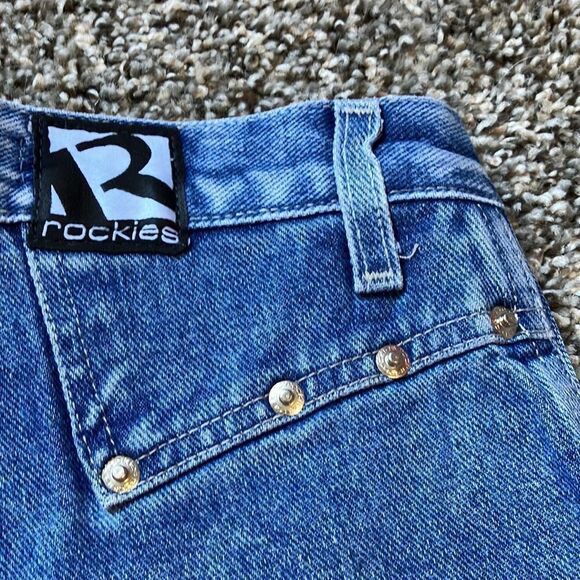 Rockies Riveted Rare Size 12 starched jeans long tall - Picture 6 of 7